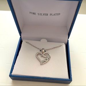 NEW Silver Mom Mother Heart Pendant Necklace
